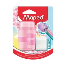 Maped Connect Pastel Renkli Çift Delikli Silgili Kalemtıraş 049230