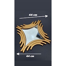 Peramari Dekoratif Polyester Ikili Kare Ayna Takımı Gold Gold 44 X 44 Diğer