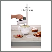 Bezos 2200 Ml Mikser Kabı Beyaz & Ölçü Kabı & Saklama Kabı-dny0024 Mmbz