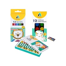 Adel 12'li Kuru Boya 12'li Sulu Boya 12'li Pastel Boya 36 Parça Karışık