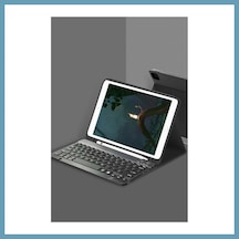 Bezos İpad Pro 12.9 2024 Kılıf Kc01 Smart Klavyeli Tablet Kılıfı - Siyah Mbt06