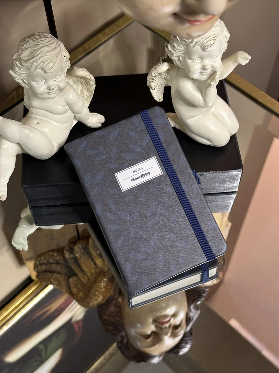 Venzi Art Sert Kapak Vegan Deri 192 Sayfa A6 80gr. Çizgili Defter Mavi