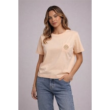 Fashion Friends Aksesuar Detaylı Somon Kadın Bluz 26y0226k1