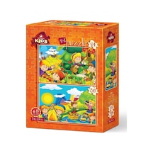 Art Puzzle Sonbahar-Ilkbahar 2'Li 24+35 Parça Yapboz
