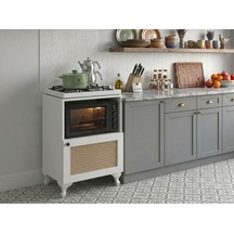 Kenzlife Ocak Dolabı Revbahar Mat Beyaz 85 60 56 Hazeran Kare Kapak Mdf Gövde Arkalıksız