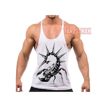 Tarzsokak Gym Tank Top Fitness Sporcu Atleti Gym135 Beyaz