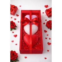 Hediyelik 3'lü Kalp Mum - 832125682