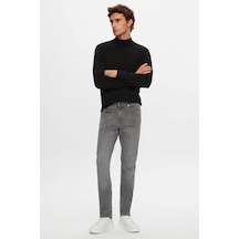 D's Damat Slim Fit Düz Boru Paça Erkek Denim Pantolon - Gri 6HCJ3ORT00102