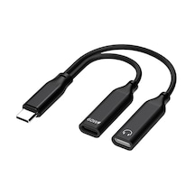 Forzacase Apple Uyumlu iPhone  15 16 Type-c + Şarj Kulaklık Çevirici 60w Fc1037