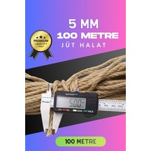 Büro Ev Ofis Dekoru İçin 5mm 100mt Jüt Halat Hasır İp Urgan Süs
