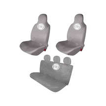 Fiat Egea Hatchback Pratik Servis Kılıfı Ön ve Arka Set Gri