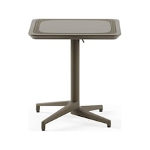 Haz Katlanır Polipropilen Masa 70x70 Cm - Bahçe, Balkon, Kafe, Restoran, Dış Mekan İçin Vizon Diğer