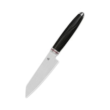 Qsp Mutfak Bıçağı Kiritsuke Abanoz Ağacı Sap 14c28n Çelik Mulan Serisi Soyma Bıçağı Qs-kk-005a Kum