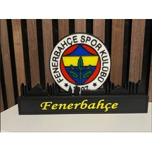 Fenerbahçe Sk İstanbul Silüetli Masaüstü Standı - 3d Baskı Büyük Boy Dekoratif Taraftar Biblosu