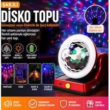 Dlk-2030 Güneş Enerjili Solar Taşınabilir Disko Topu, 360 Dönebilen Disko Işığı Ev - Kamp Uyumlu 1