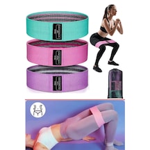 3'lü Set Kalça Direnç Bant Hip Band - Loop Squat Egzersiz Fitne