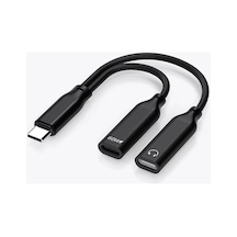 Ga50 2in1 Type-c 60w Pd Hızlı Şarj Ve Ses Aktarımı Kulaklık Aux Dönüştürücü İphone İle Uyumlu Alüminyum Kasa