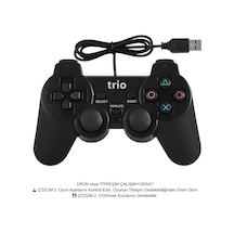 Trio Tr-900 Çift Titreşimli Double Vibration Usb Pc Gamepad Joystick