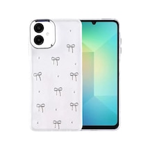 Newface Samsung Samsung Galaxy Uyumlu  A07 4g Fiyonk Desenli Kapak - Desen 5 Beyaz