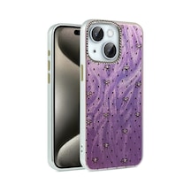 Mey İthalat Apple Uyumlu iPhone 14 Kılıf Blade Aynalı Desenli Kapak - Desen 2 Mor
