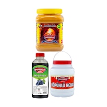 Odun Ateşinde Bozkır Tahini Kepeksiz 930g Üzüm Pekmezi 1000g Köpüklü Helva 930g
