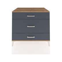 Kronos Şifonyer 3 Çekmeceli 88x59x80 Çam-antrasit Çam