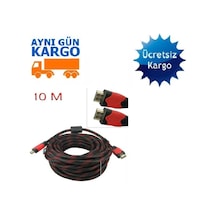 Hdmi Kablosu 10 Metre Lcd Laptop 4241P Tv Hd Ara Bağlanti Pc Uydu