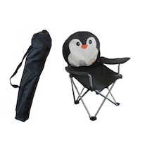 Four Season Çocuk Katlanır Kamp Plaj Sandalyesi Penguen Siyah Taşıma Çantalı Siyah