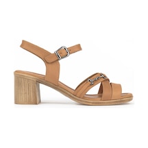 Ziya Kadın Hakiki Deri Topuklu Sandalet 1611020z2220 Camel 1611020z2220 314 36