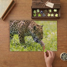 Avına Yürüyen Jaguar Tasarımı 240 Parça Ahşap Puzzle Ahşap Kutuda Mpy50010