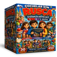 Çocuklar İçin Rusça 3 Kitaplık Dev Eğitim Seti
