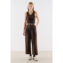 Manuka Gabardin Straıght Pileli Pantolon Acı Kahve Aw26pnt00004-12537 Acı Kahverengi