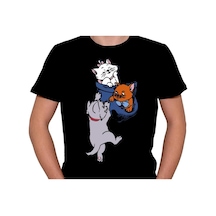 Cat Kedi Sevimli Kediler Tişört Unisex T-shirt 001