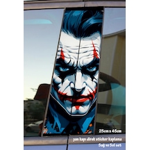 Asi Ukala Joker Oto Folyo Baskı Kaplama Araba Kapı Sticker Set