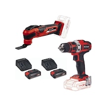 Einhell TE-CD 18/40 Vidalama Matkap + Varrito Raspalama Makinesi + 2 x 2.5 Ah Akülü Set