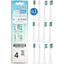V Clean Sonic Soft Temizlik - Philips Sonicare Uyumlu 12 Adet Yedek Başlık