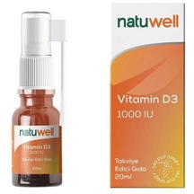 Natuwell Vitamin D3 1000IU Sprey Takviye Edici Gıda 20 ML