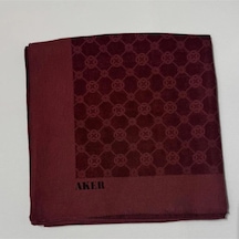 AKER Elegance Monogran Eşarp 1090500 - 100 X 100 / Bordo 942 Bordo 942
