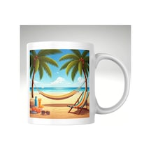 Plaj Keyfi Temalı Baskı Kupa Bardak