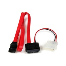 Mini Sata Slimline Sata 6+7 13 Pin To Sata 4 Pin Molex Power Kablo 50cm