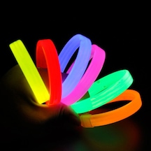 Glow Partisi Fosforlu Ekstra Kalın Bileklik 6 Renk 6 Lı Set Baskı Yapılabilir Diğer