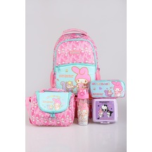 Yeni Sezon Lisanslı My Melody&best Frıends "melopınk Koleksiyonu" Okul,kalem Ve Termoslu Beslenme Çantası İle 500 Ml Matara,beslenme Kutusu "dekomus Cep Defteri Hediyeli" Altın