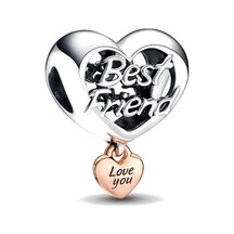 Fubena Best Friend Yazılı Kalp Sallantılı Charm