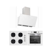 Silverline S2-BO6502W02 + CS5700E7W01 + 3457 Soho Beyaz Ankastre Set