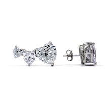 Üç Kalpli İthal Gümüş Küpe-774 Silver