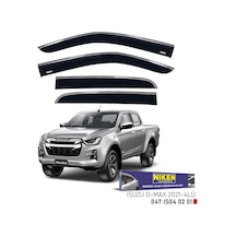 Replax Isuzu D-max 2021 Sonrası Kromlu Cam Rüzgarlığı 4lü