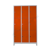 Jessan Ofis 9 Lu Standart Soyunma Dolabı Gri Turuncu