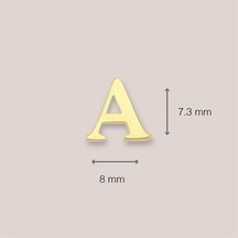 Goldkupe 14 Ayar Altın A Harf Küpe 0,45 Gr-1362