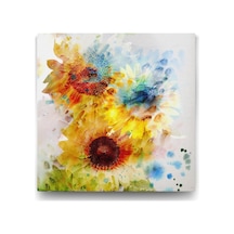 Soyut Ayçiçeği Tablosu - 40x40cm 7/8 Yaş