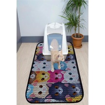 Aktunç Elekli Tuvalet Desenli Önü Kedi Kumu Paspası 60x120 Cm Desen 10
